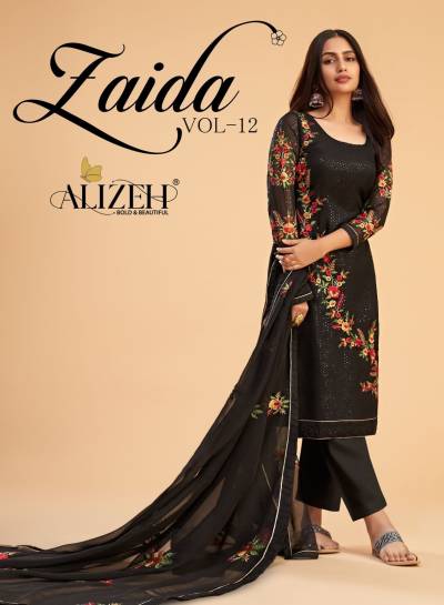 ZAIDA VOL-12 BY ALIZEH EMBROIDERY SALWAR KAMEEZ WHOLESALER IN INDIA